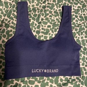 lucky brand blue ribbed bra